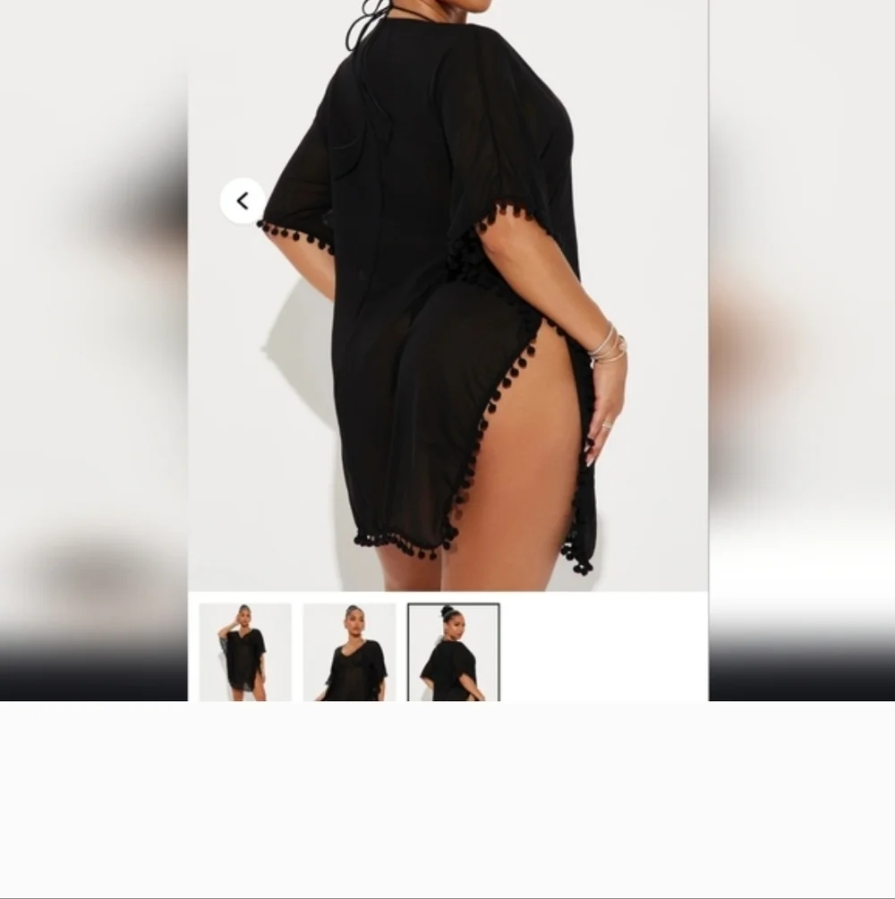 Fashion Nova Rainbow Tassel Swim Cover Up 1x